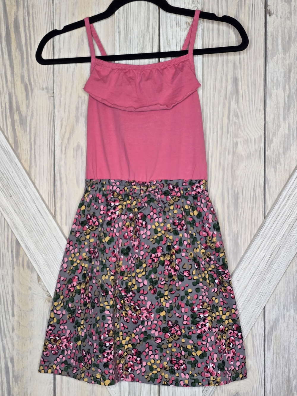 Hanna Andersson Pink Floral Crisscross Strap Sundress Size 140 Or  9/10